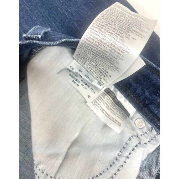 Levi’s 515 Mid Rise Boot Cut Jeans Button Flap Pockets Dark Wash Women Size 8 - Picture 5 of 5